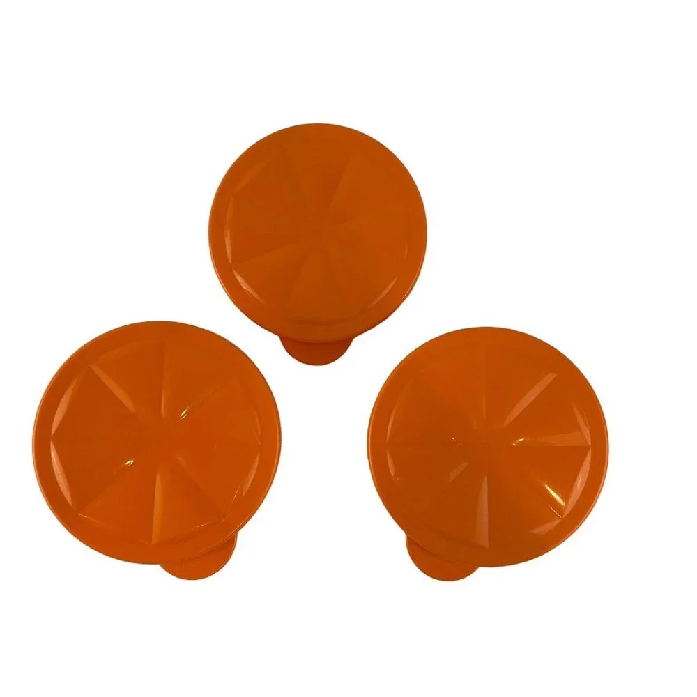 Tupperware Orange Keeper #6871 w/Seal #6872‎ Orange Container Lot of 3